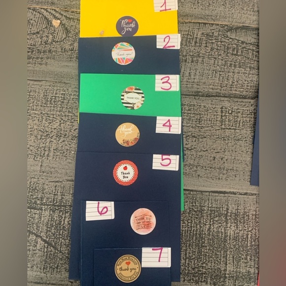 Stickers Thank You Bundle of 5 Rolls, 1 inch Labels, NWT, Resell or Keep for you - Picture 2 of 4